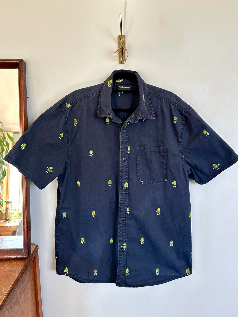The Hundreds Crazin California Raisins AOP Button Shirt Men XL Streetwear